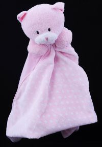 Gund DOTTIE DOTS Pink Cat Kitten Lovey Security Blanket #58233